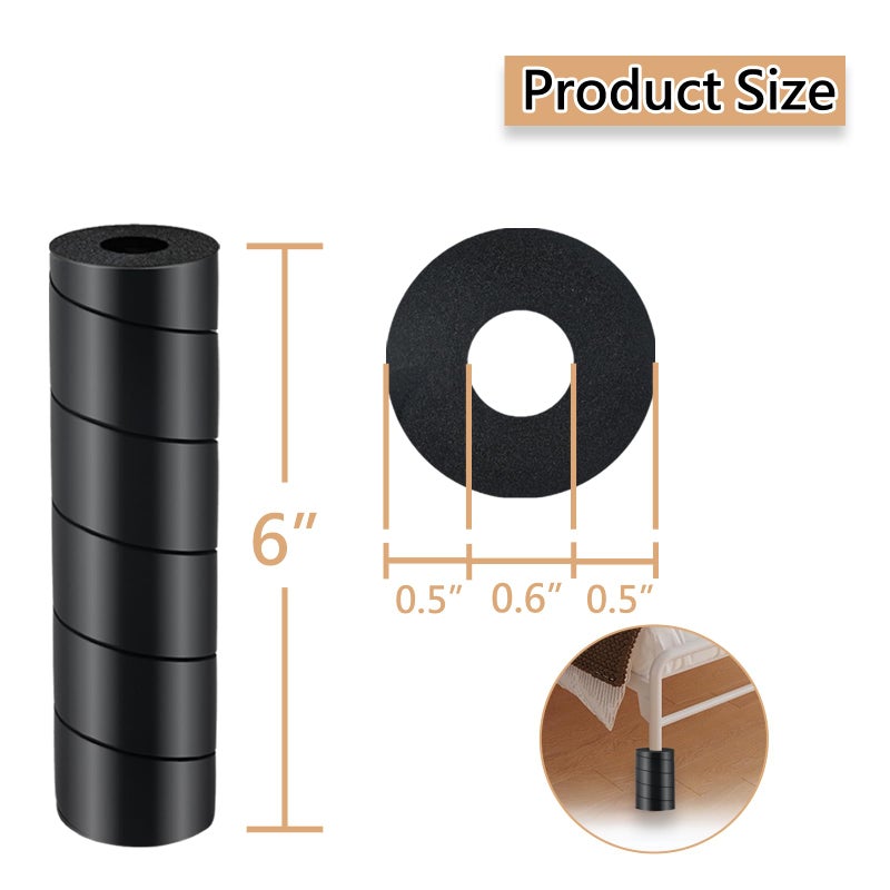 Jayen 8 Pcs Bed Frame Toe Protectors, Non-Adhesive Bed Frame Leg Covers for Toe Savers, Toe Cushion for Any Furniture Leg - Prevents Toe Injuries from Hitting Hard Furniture Legs - Image 5